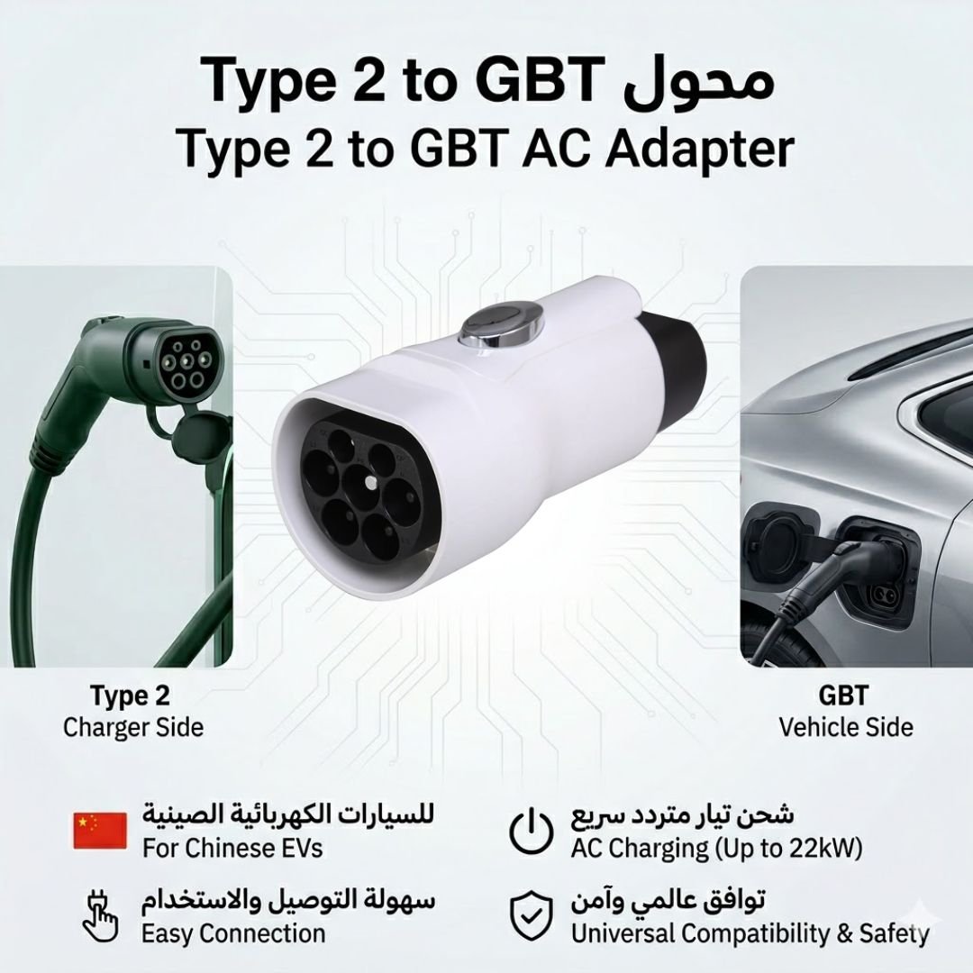 Type 2 to GBT AC EV Charging Adapter