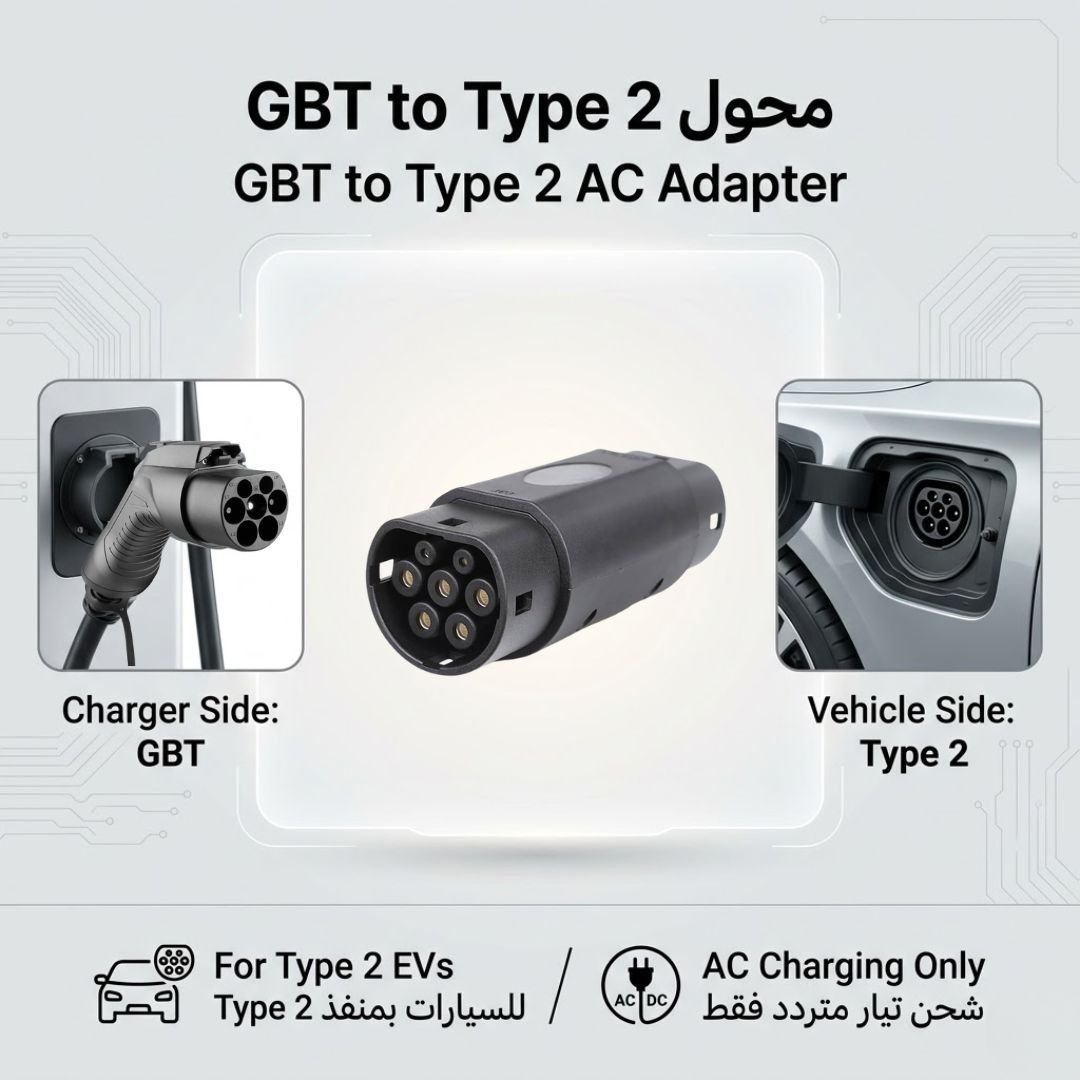 GBT to Type 2 AC EV Charging Adapter
